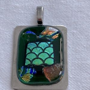 Unique Stone on Silver Pendant